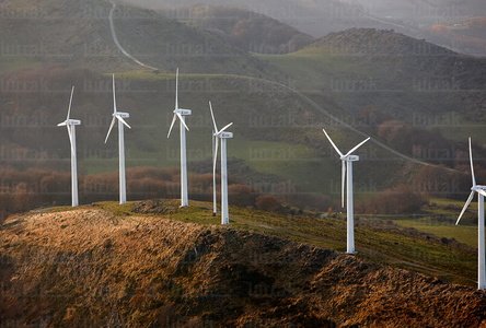 09PXE_1032-Vista aerea de un parque eólico, Navarra