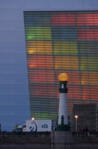 Farola. Cubos del Kursaal. San Sebastán, Gipuzkoa, Euskadi