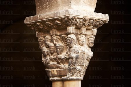 07472-Capiteles en el Claustro, Catedral de Santa Maria de Tudel