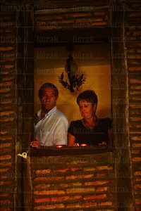 08671-Velas en los balcones. Fiesta del 31 de Agosto, Donostia, 